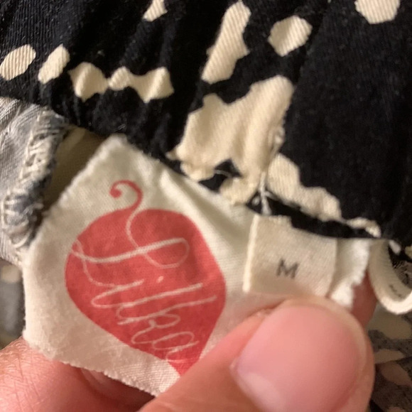 LILKA by ANTHROPOLOGIE Presscott Wide Leg Pants in Black Motif - Picture 7 of 9